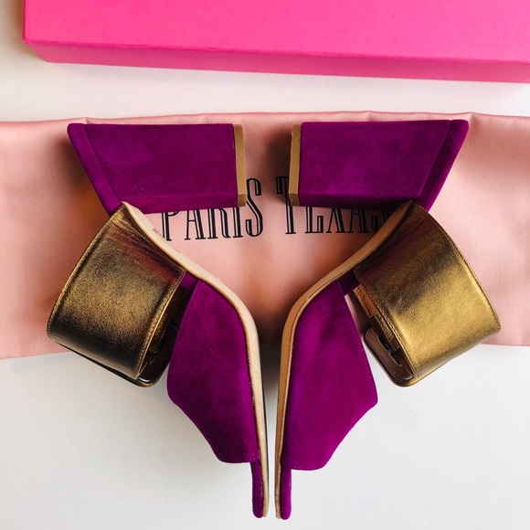 Paris Texas Buckle Heeled Slides - Picture 3 of 8